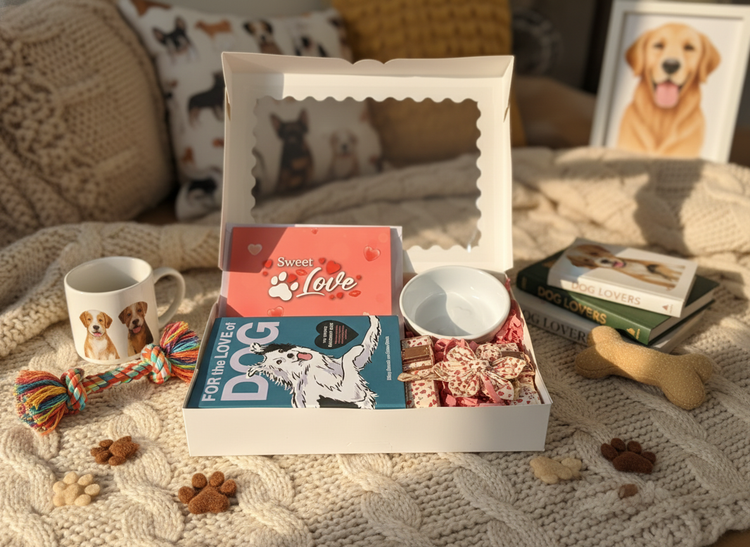 Dog Lovers Gift Set in aesthetic setting