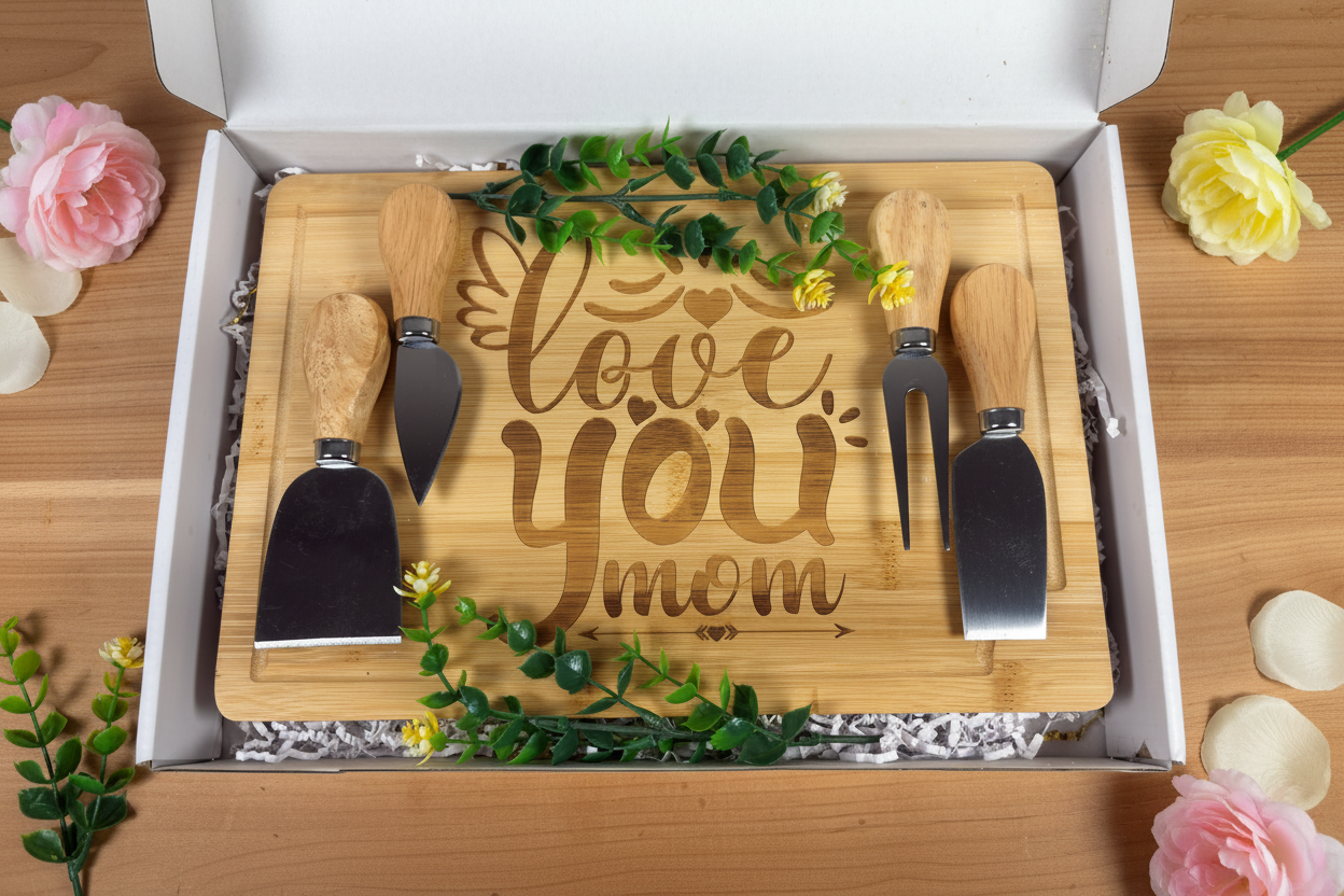 Love you Mom - Mother's Day Set top-down