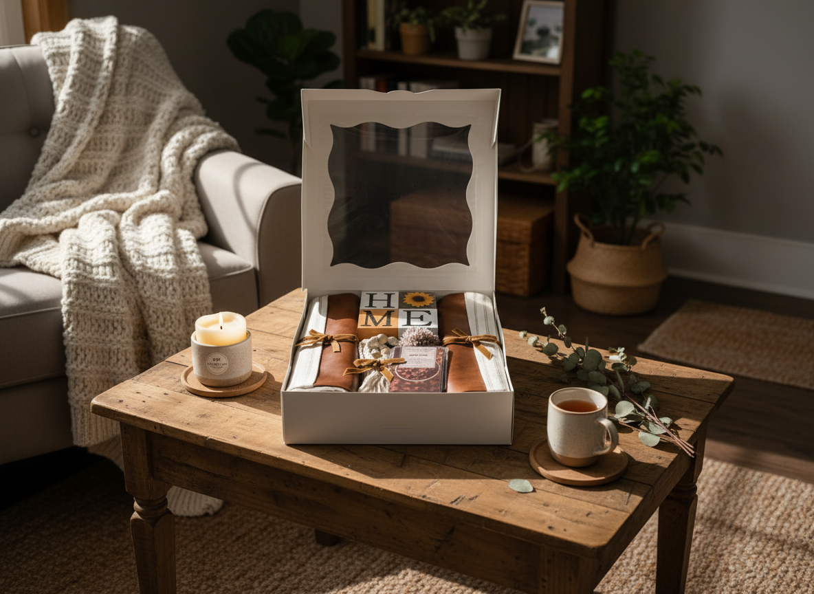 My Cozy Place Gift Box in aesthetic setting