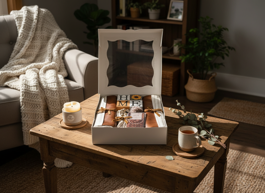 My Cozy Place Gift Box in aesthetic setting